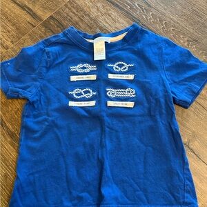 Janie and Jack Blue Short Sleeve‎ Tee nautical knots sailing 24 mos